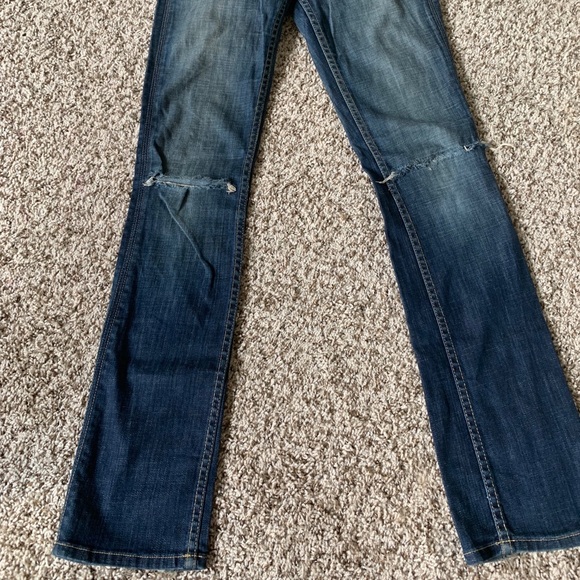 Hudson boot cut, dark denim, torn knees - Picture 6 of 7